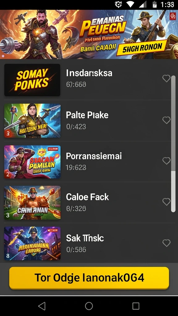 hokigame - Tampilan antarmuka yang sederhana dan menarik.